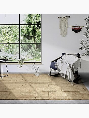 Tapis salon, motif géométrique authentique, wilhelmine, tissé main