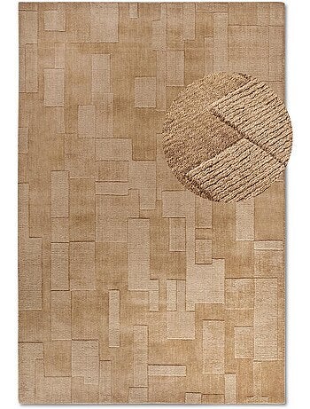 Tapis salon, motif géométrique authentique, wilhelmine, tissé main
