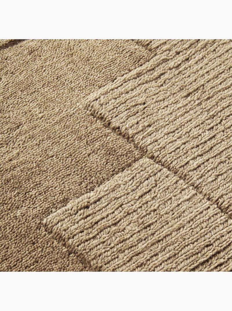 Tapis salon, motif géométrique authentique, wilhelmine, tissé main Beige - Kiabi