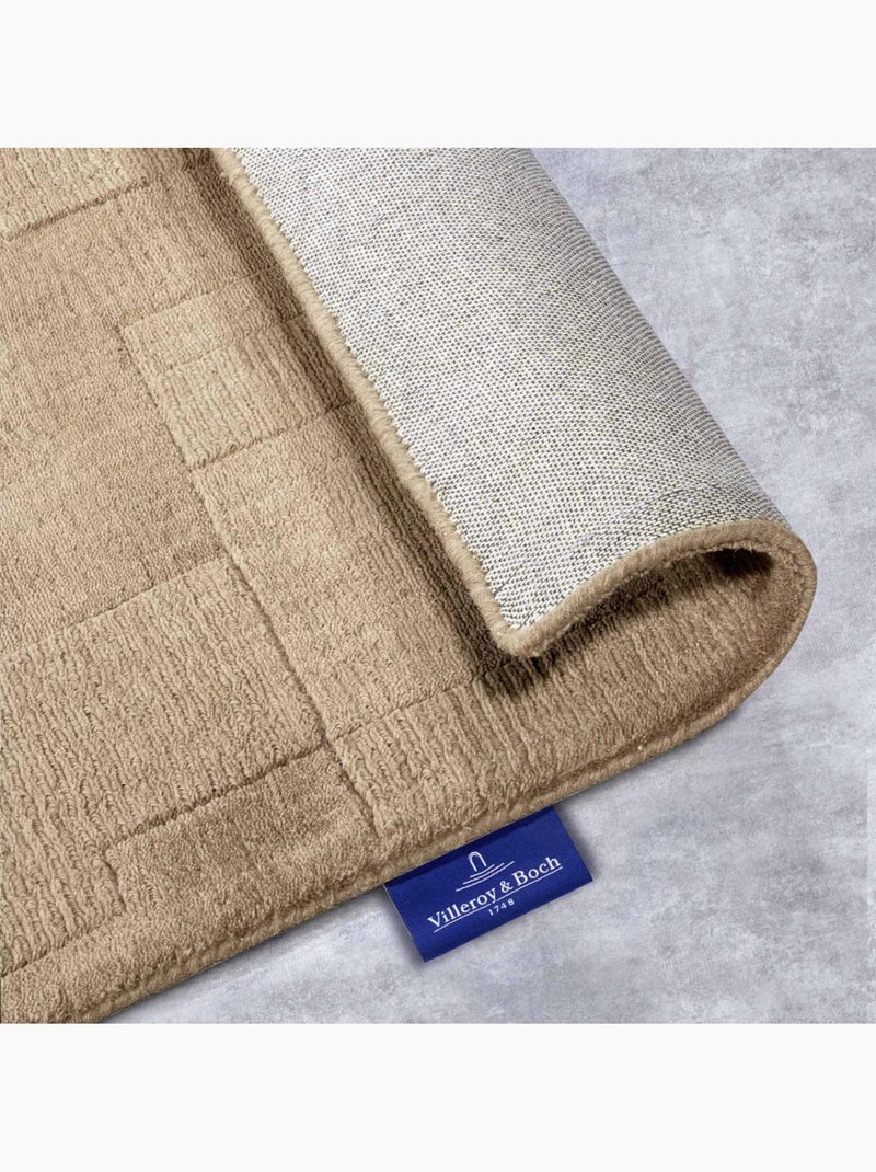 Tapis salon, motif géométrique authentique, wilhelmine, tissé main Beige - Kiabi
