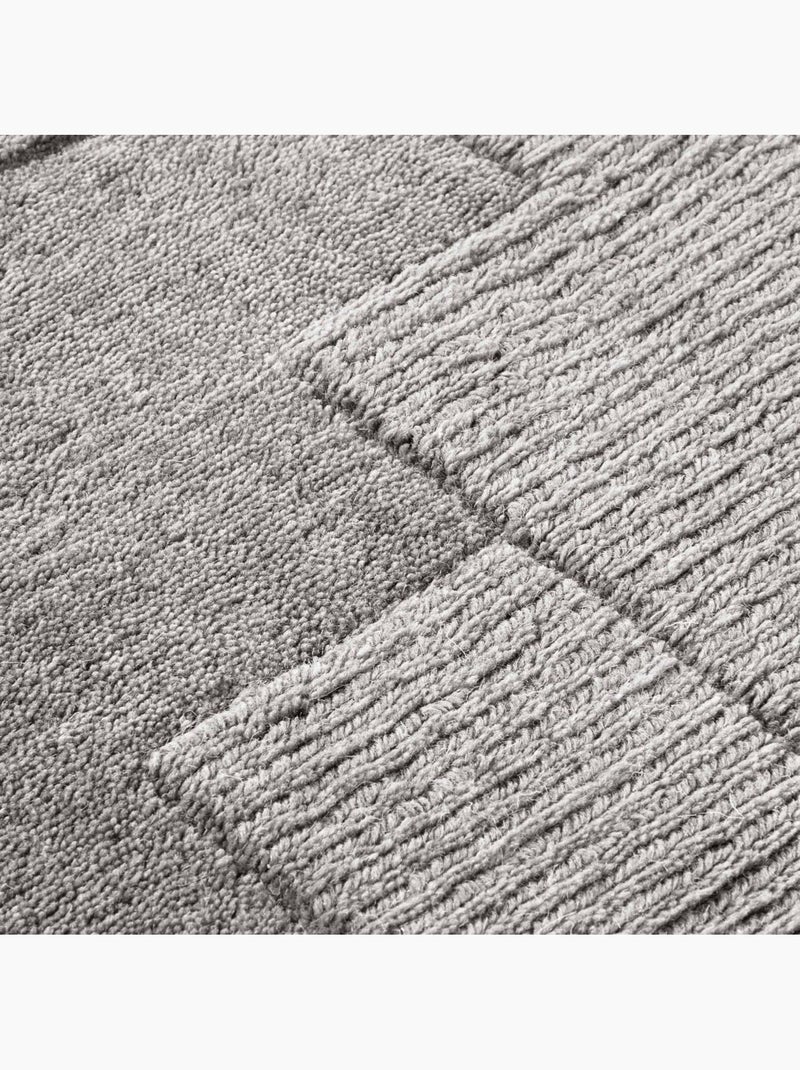 Tapis salon, motif géométrique authentique, wilhelmine, tissé main Gris - Kiabi