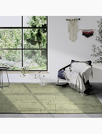 Tapis salon, motif géométrique authentique, wilhelmine, tissé main