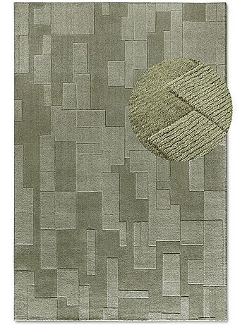 Tapis salon, motif géométrique authentique, wilhelmine, tissé main