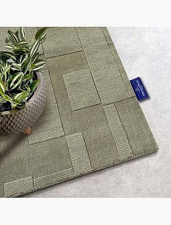 Tapis salon, motif géométrique authentique, wilhelmine, tissé main