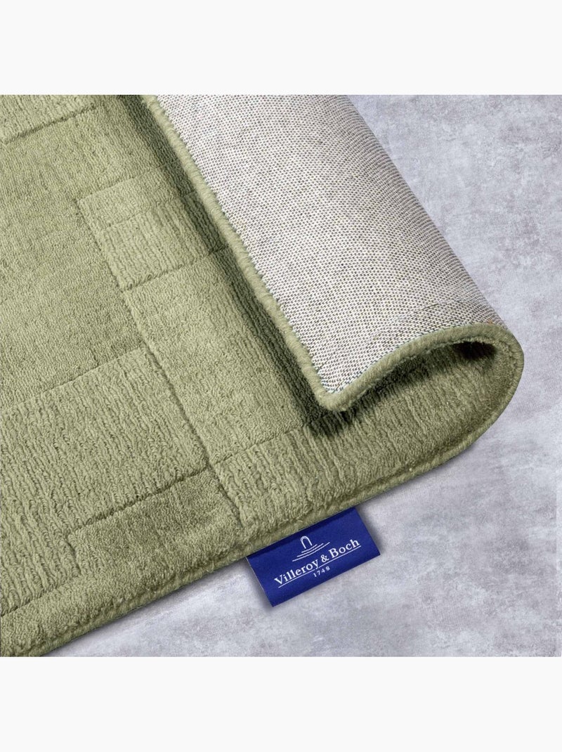 Tapis salon, motif géométrique authentique, wilhelmine, tissé main Vert - Kiabi