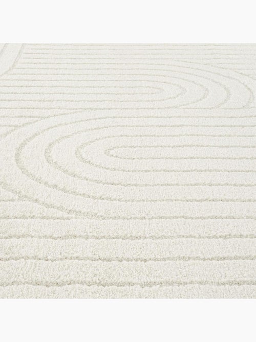 Tapis salon, motif géométrique en relief, poil ras, lyn9 arc - Kiabi Tapis salon, motif géométrique en relief, poil ras, lyn9 arc - Kiabi