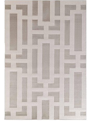 Tapis salon, motif géométrique relief texturé, onyx, design raffiné