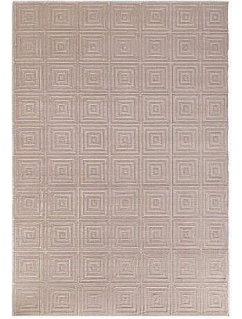Tapis salon tourmaline, motif géométrique