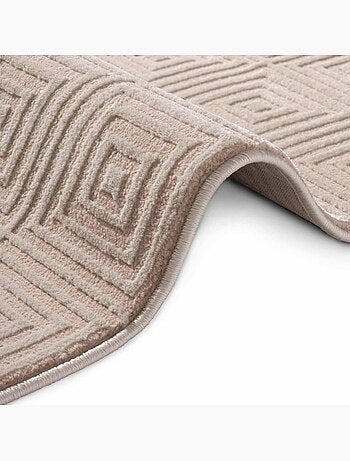 Tapis salon tourmaline, motif géométrique