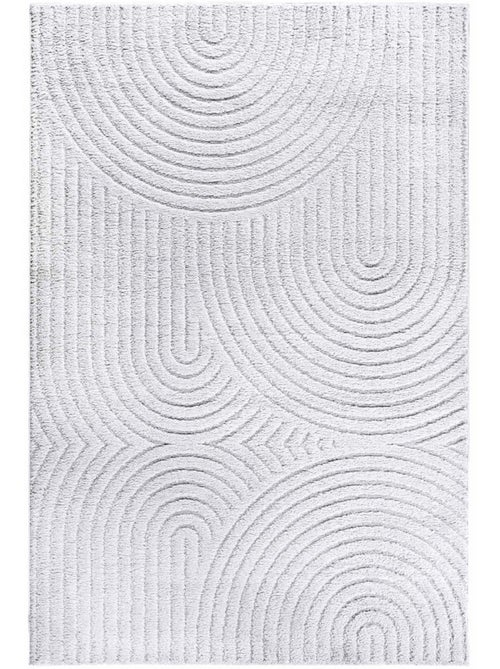 Tapis salon, motif géométrique, texture relief, panglao chaleureux - Kiabi