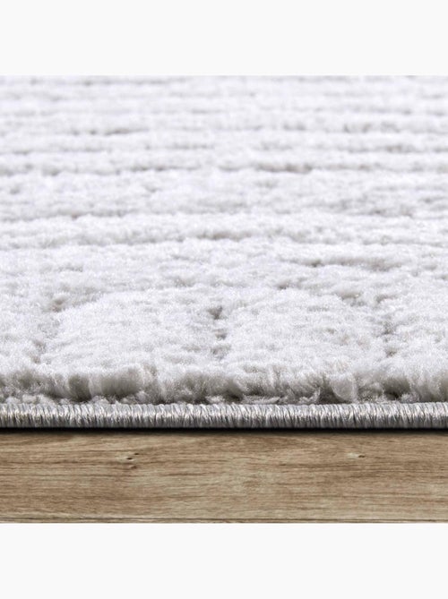 Tapis salon, motif géométrique, texture relief, panglao chaleureux - Kiabi