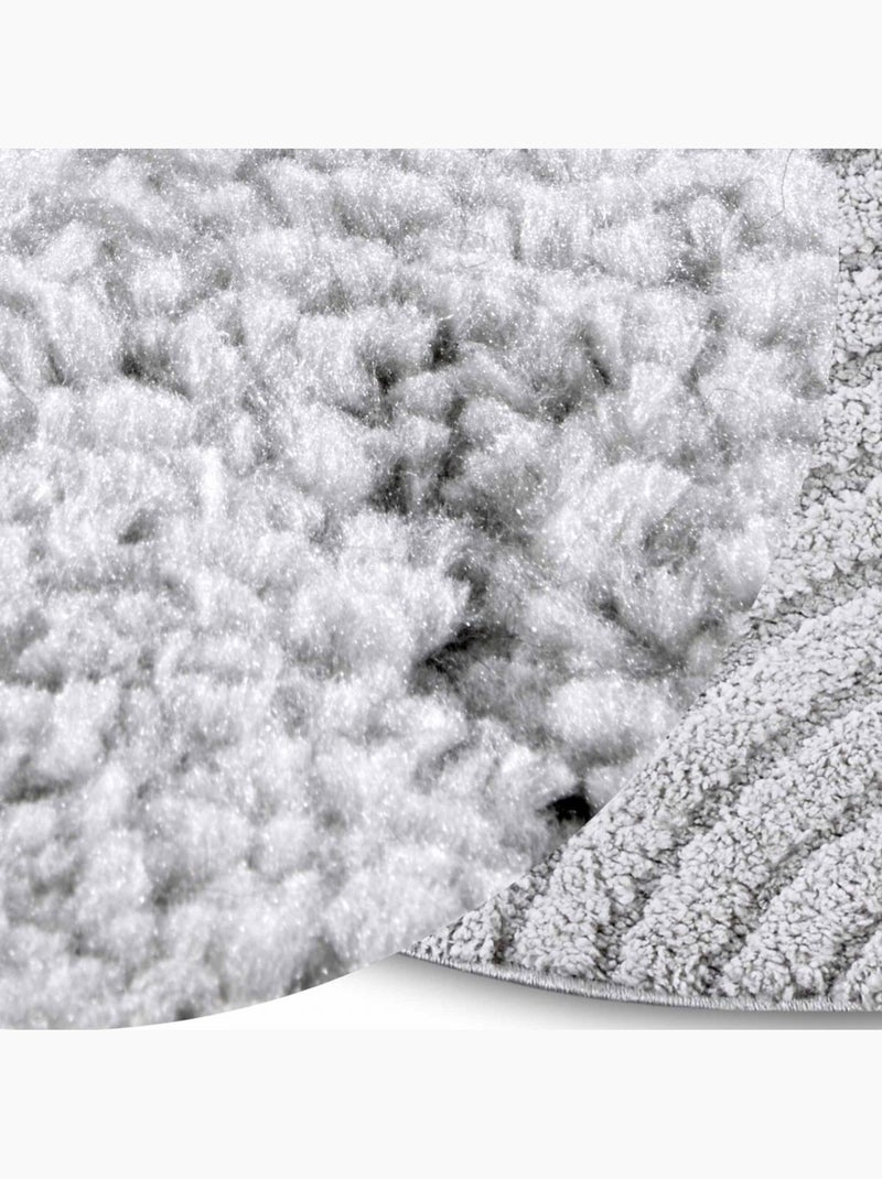 Tapis salon, motif géométrique, texture relief, panglao chaleureux Ecru - Kiabi