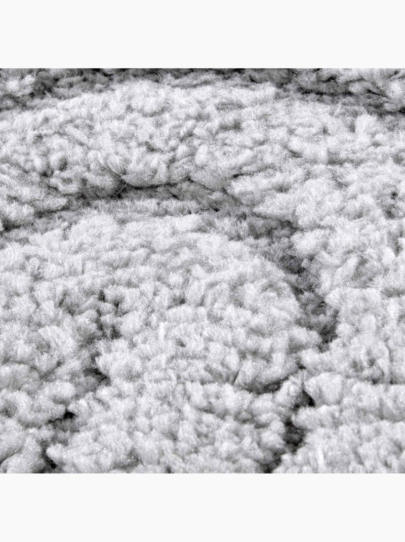 Tapis salon, motif géométrique, texture relief, panglao chaleureux Ecru - Kiabi