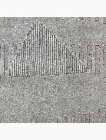 Tapis salon motif géométrique, tufté main en laine, azua, confort