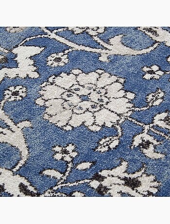 Tapis salon nature floral, structure tissée plate, ernest, confort