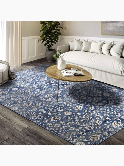 Tapis salon nature floral, structure tissée plate, ernest, confort - Kiabi Tapis salon nature floral, structure tissée plate, ernest, confort - Kiabi
