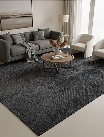 Tapis salon et chambre fait à la main en viscose motif uni NEO +