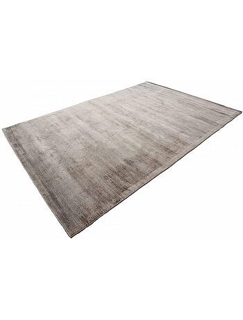 Tapis salon et chambre fait à la main en viscose motif uni NEO +