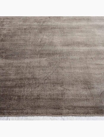 Tapis salon et chambre fait à la main en viscose motif uni NEO +