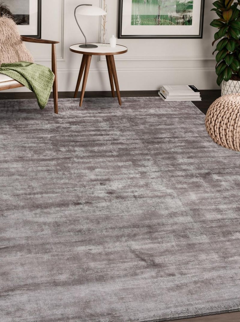 Tapis salon NEO +, tapis ton sur ton moderne et contemporain Marron - Kiabi