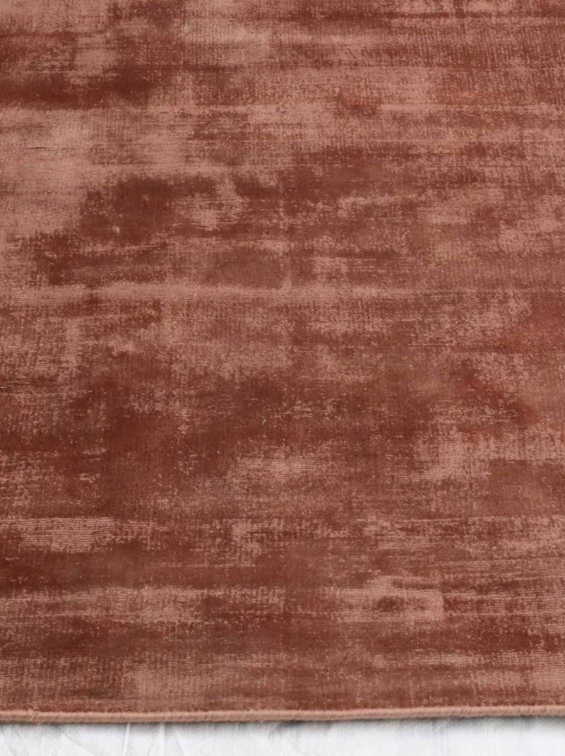 Tapis salon NEO +, tapis ton sur ton moderne et contemporain Orange - Kiabi