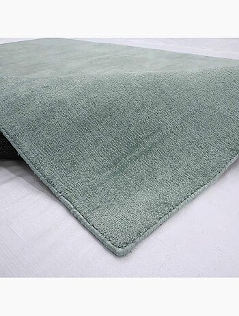 Tapis salon et chambre fait à la main en viscose motif uni NEO +