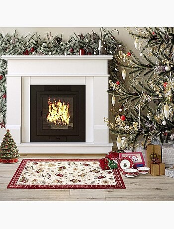 Tapis salon ou enfant noel 1, tapis kilim fin et original