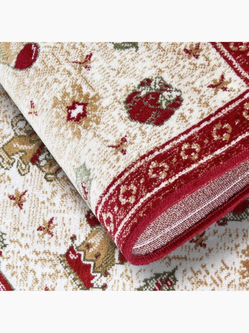 Tapis salon ou enfant noel 1, tapis kilim fin et original - Kiabi