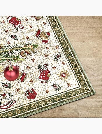Tapis salon ou enfant noel 1, tapis kilim fin et original