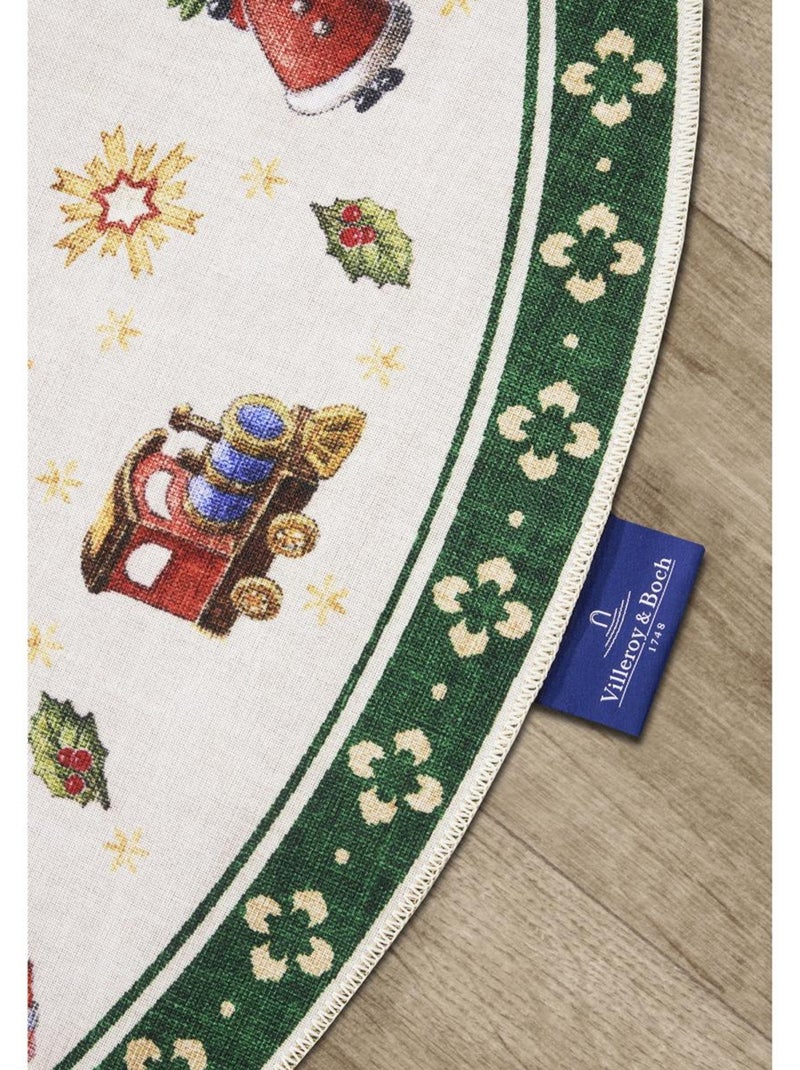 Tapis salon ou enfant noel, tapis kilim fin et original Vert - Kiabi