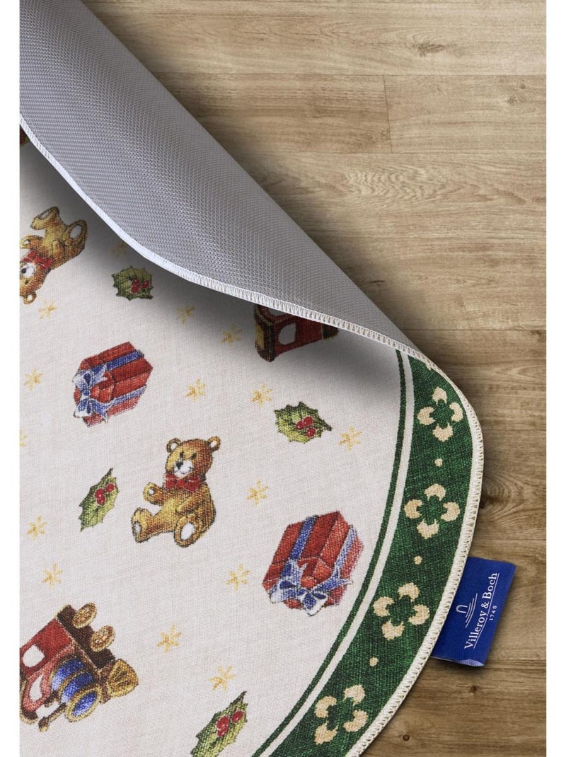 Tapis salon ou enfant noel, tapis kilim fin et original Vert - Kiabi