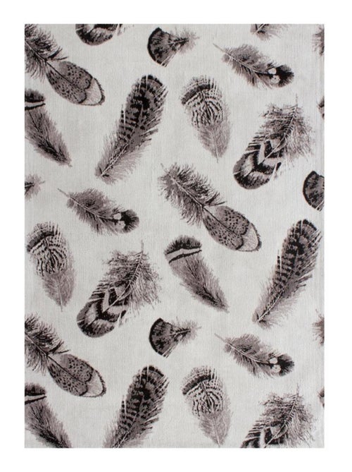 Tapis salon PLUMES , tapis en coton - Kiabi