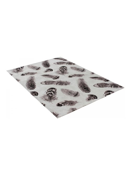 Tapis salon PLUMES , tapis en coton - Kiabi