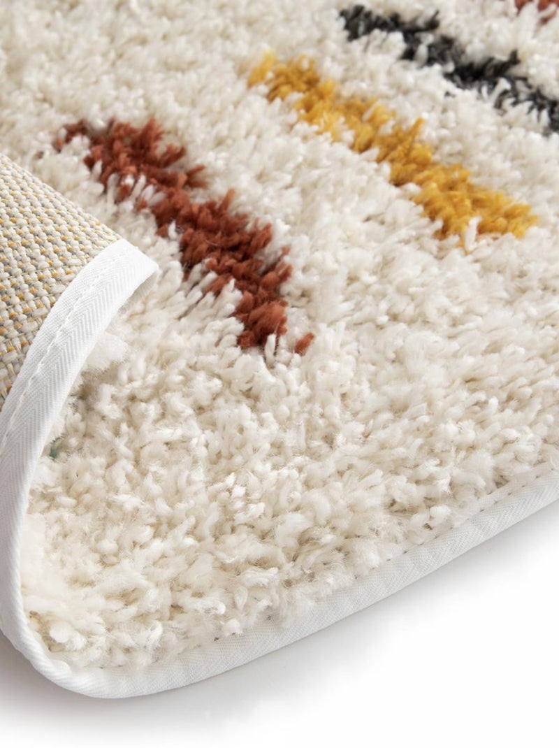 Tapis salon RADI 3 en polypropylène doux et soyeux Beige - Kiabi