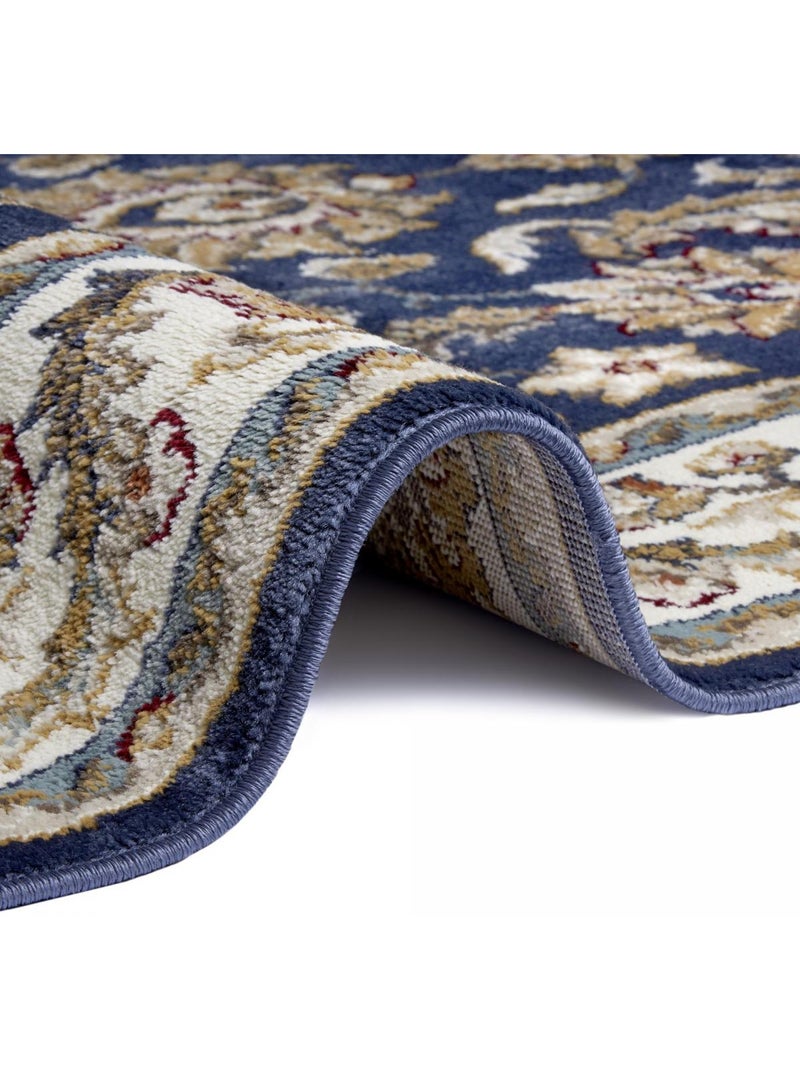 Tapis salon reni, oriental Bleu - Kiabi