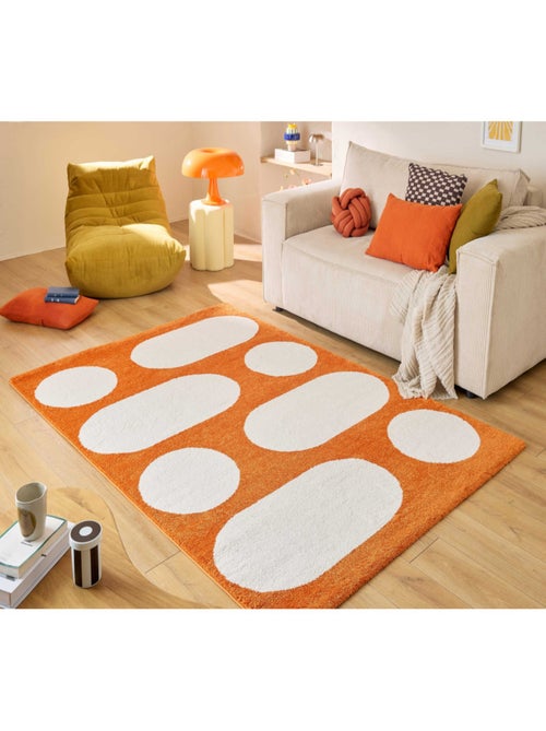 Tapis salon retro Groovy - Kiabi
