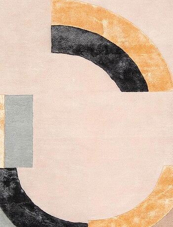 Tapis salon ROLIN , tapis en laine et viscose pour un aspect doux et soyeux