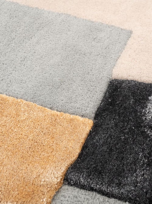 Tapis salon ROLIN , tapis en laine et viscose pour un aspect doux et soyeux - Kiabi