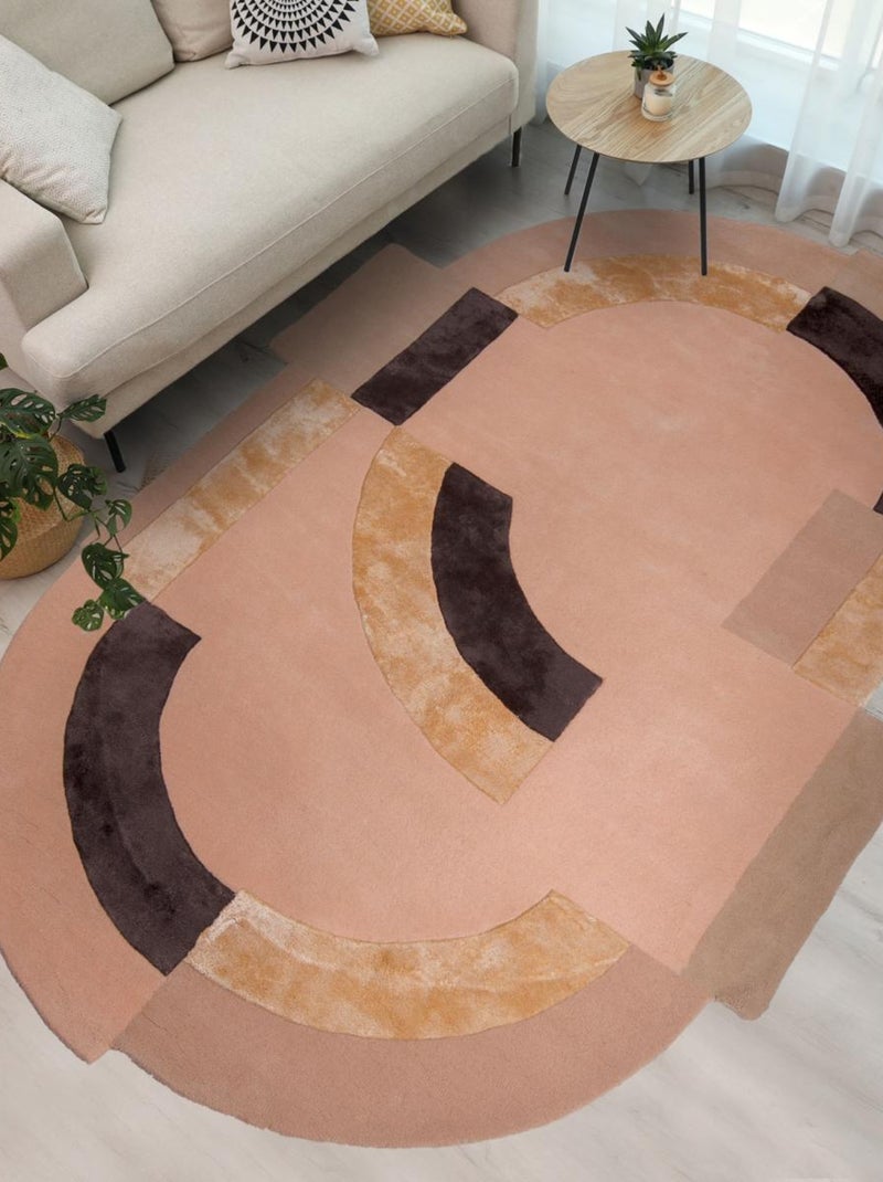 Tapis salon ROLIN , tapis en laine et viscose pour un aspect doux et soyeux Multicolore - Kiabi