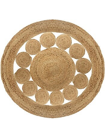 Tapis salon rond en jute ESRA