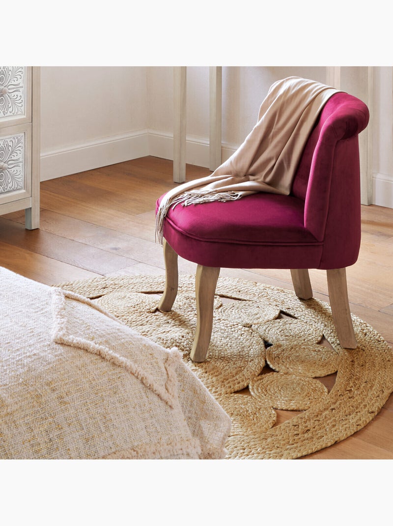 Tapis salon rond en jute ESRA Beige - Kiabi