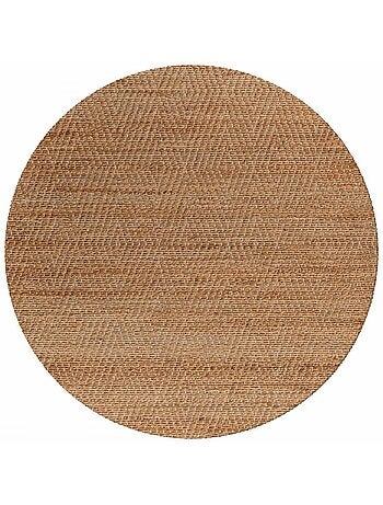 Tapis salon rond, fait main en jute