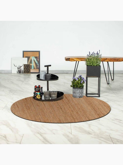 Tapis salon rond, fait main en jute - Kiabi Tapis salon rond, fait main en jute - Kiabi