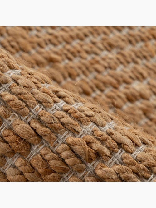 Tapis salon rond, fait main en jute - Kiabi Tapis salon rond, fait main en jute - Kiabi