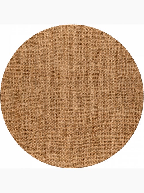 Tapis salon rond, fait main en jute - Kiabi