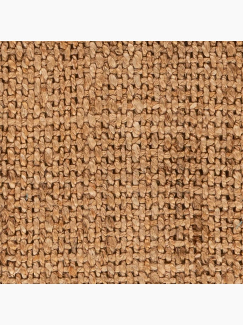 Tapis salon rond, fait main en jute Marron - Kiabi