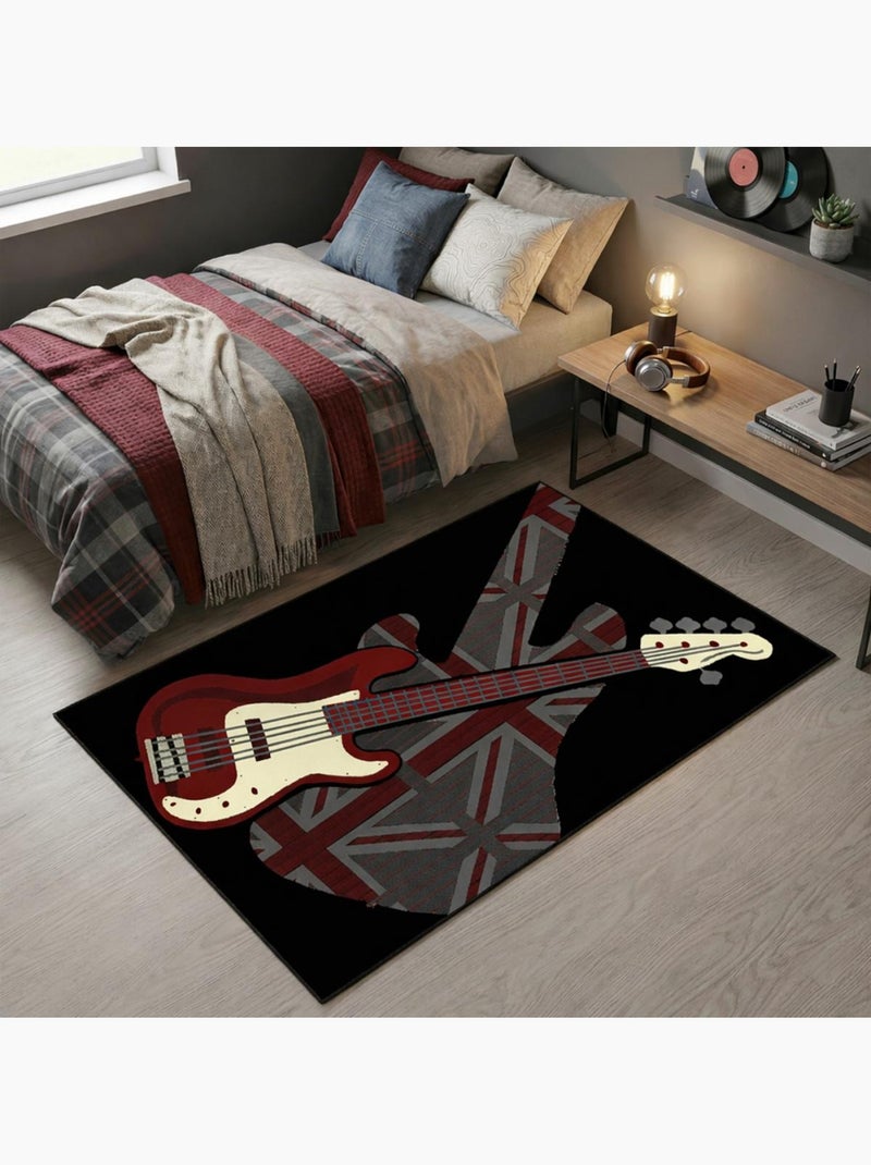 Tapis salon tissé LYN49 GUITARD Noir - Kiabi
