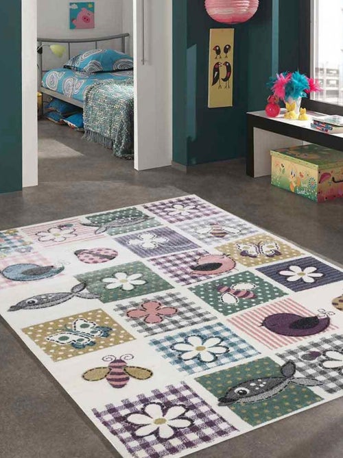 Tapis salon TONENO en polypropylène doux et soyeux - Kiabi