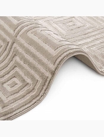 Tapis salon tourmaline, motif géométrique
