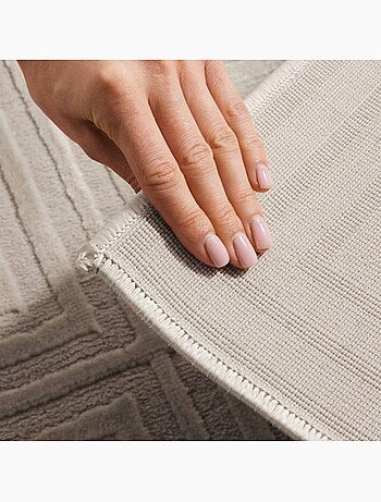 Tapis salon tourmaline, motif géométrique